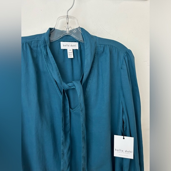 Bella Dahl Blue Blouse with Ties - Picture 3 of 3